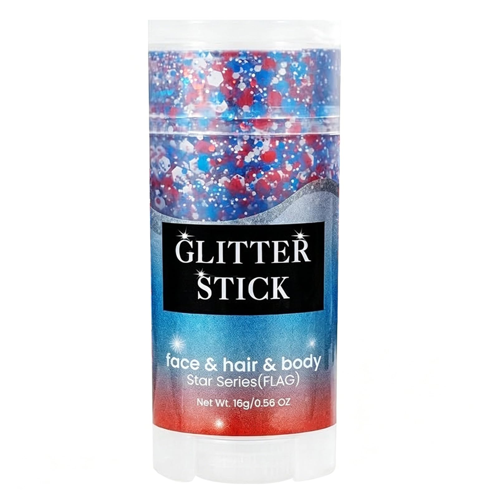 matumou 16G Glitter for Face Hair Body, Independence Day Patriotic Glitter, Red Blue White Makeup for 4th of July,