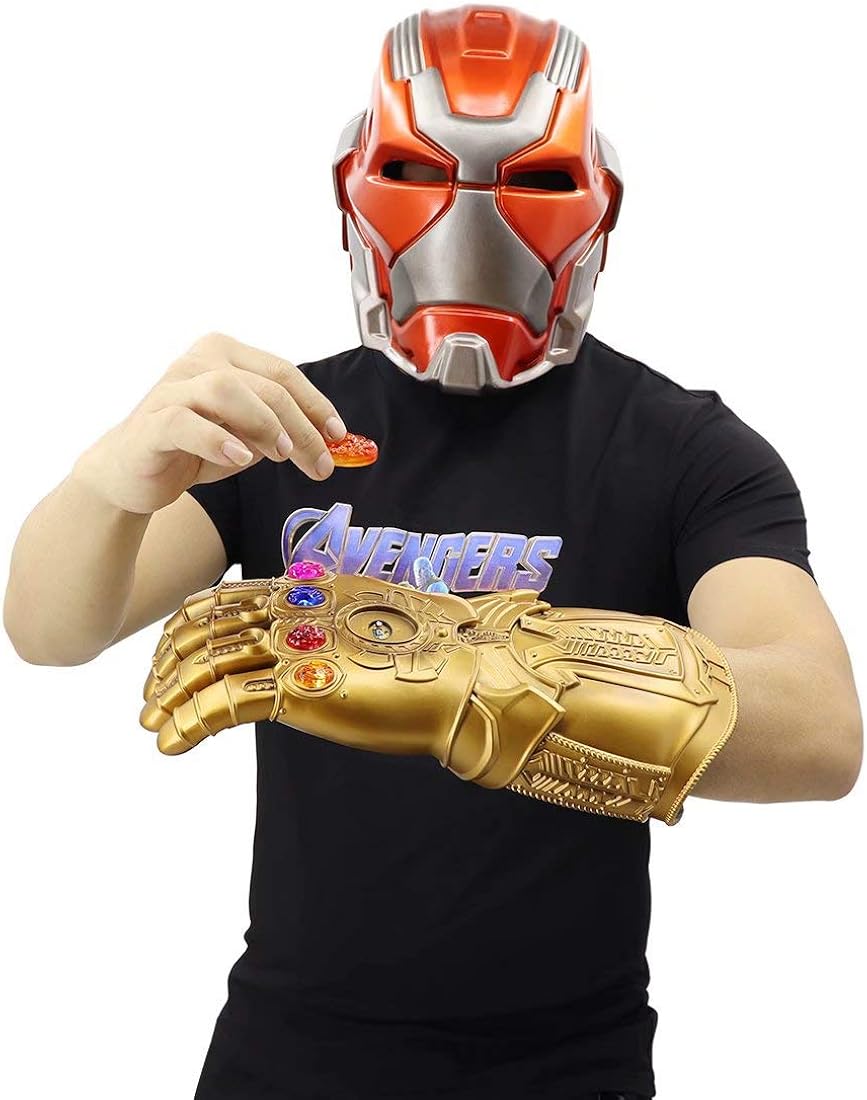 Get Cheap Price LED Light Up Infinity Gauntlet The Thanos Gloves with Removable Magnet Infinity Stones Adults K.ids Best Cyber Monday 🔥 LED Light Up Infinity Gauntlet The Thanos Gloves with Removable Magnet Infinity Stones Adults K.ids