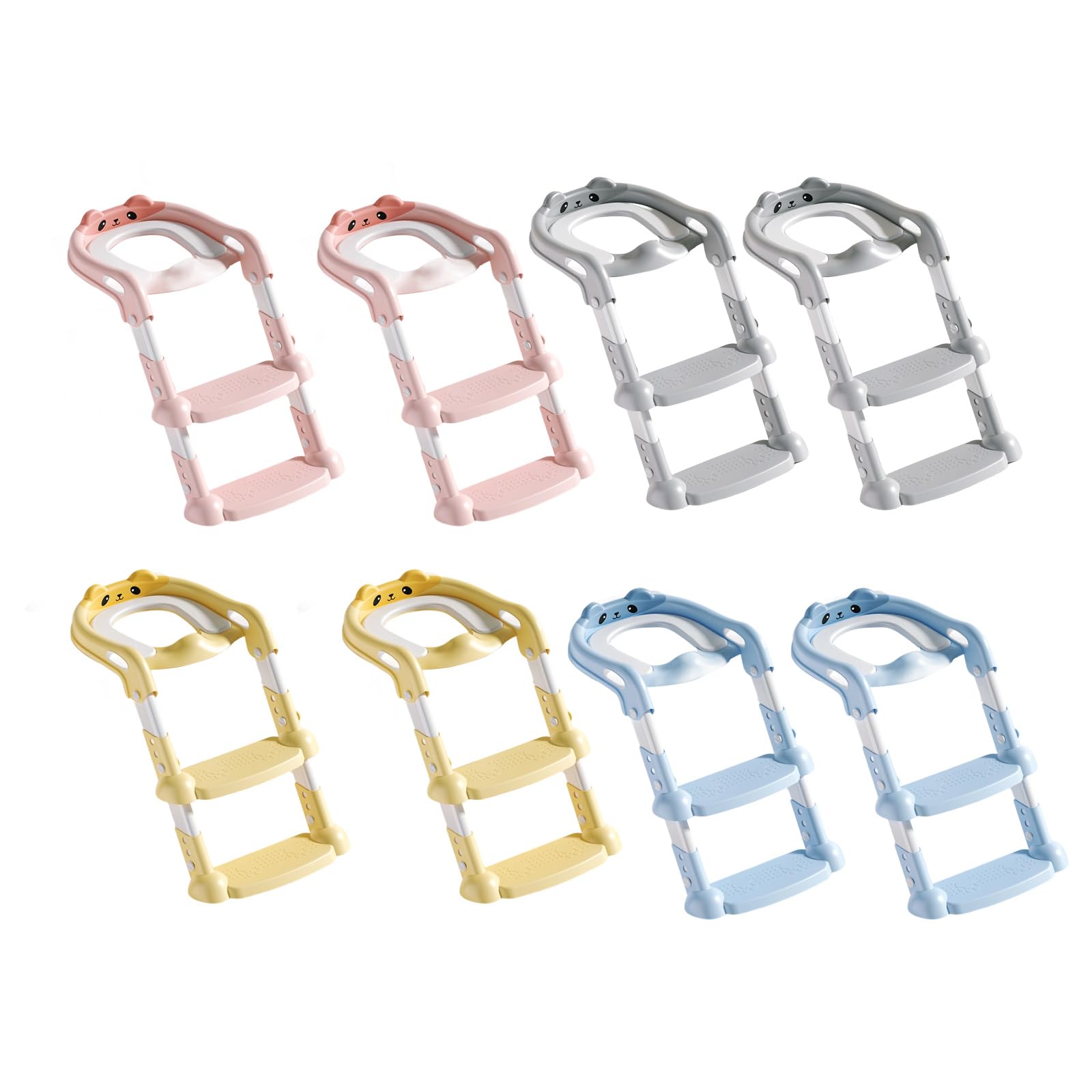 3-fach höhenverstellbarer Töpfchentrainingshocker für Kleinkinder, faltbare Trittleiter, rutschfeste Basis, ergonomisches Design, Toilettensitz, Tritthocker, Toilettensitz