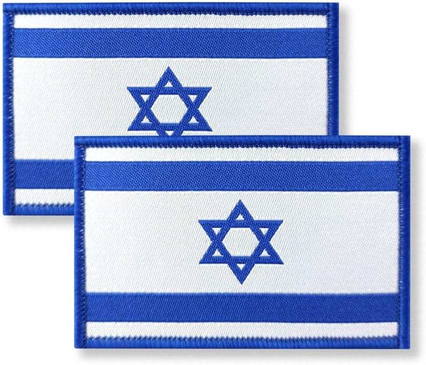 Overdecor Flag Patch Tactical Patch- Hook and Loop Fastener, 2 Pack (Israel)