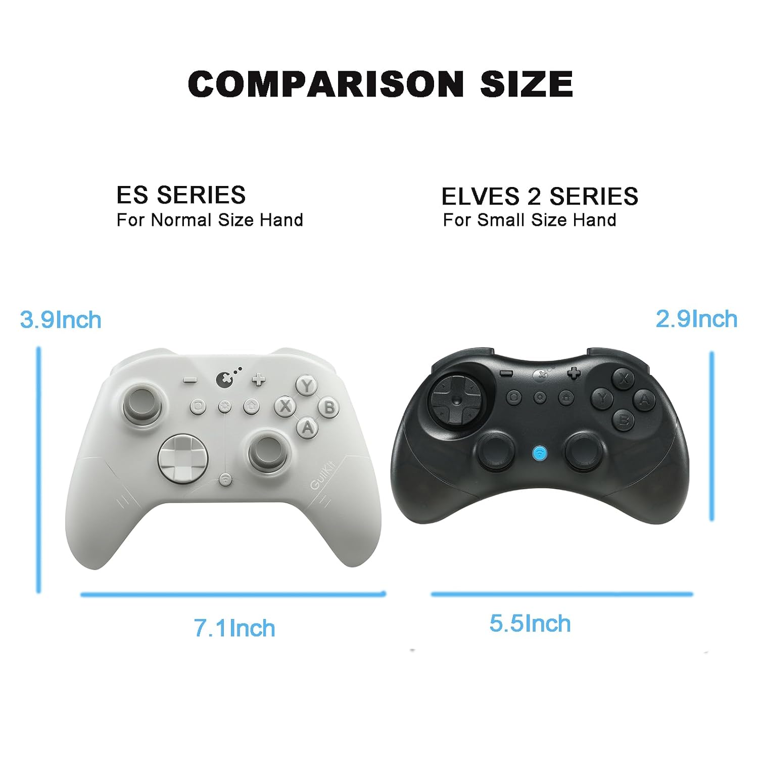 GuliKit Elves 2 Bluetooth Game Controller for Switch/Switch 2 Wake-up,PC & Android, Anti-Drift Hall Effect Joysticks Gamepad,1000Hz Polling Rate, Gyro & Turbo,Protective Cover, Compact for Small Hand 6