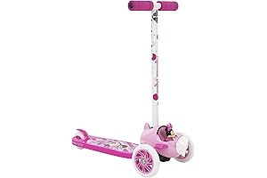 Monopatín para Niñas Huffy Minnie Tilt 'n Turn de 3 Ruedas, Blanco
