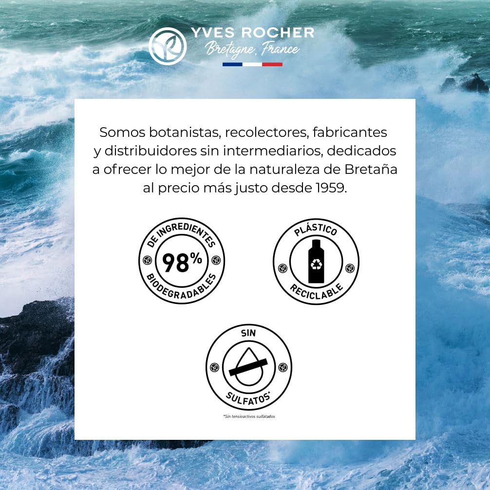 Yves Rocher - Exfoliante Corporal - Sin Sulfatos - 98% de ingredientes de origen natural - 150ml (Alga Silvestre & Hinojo Marino)
