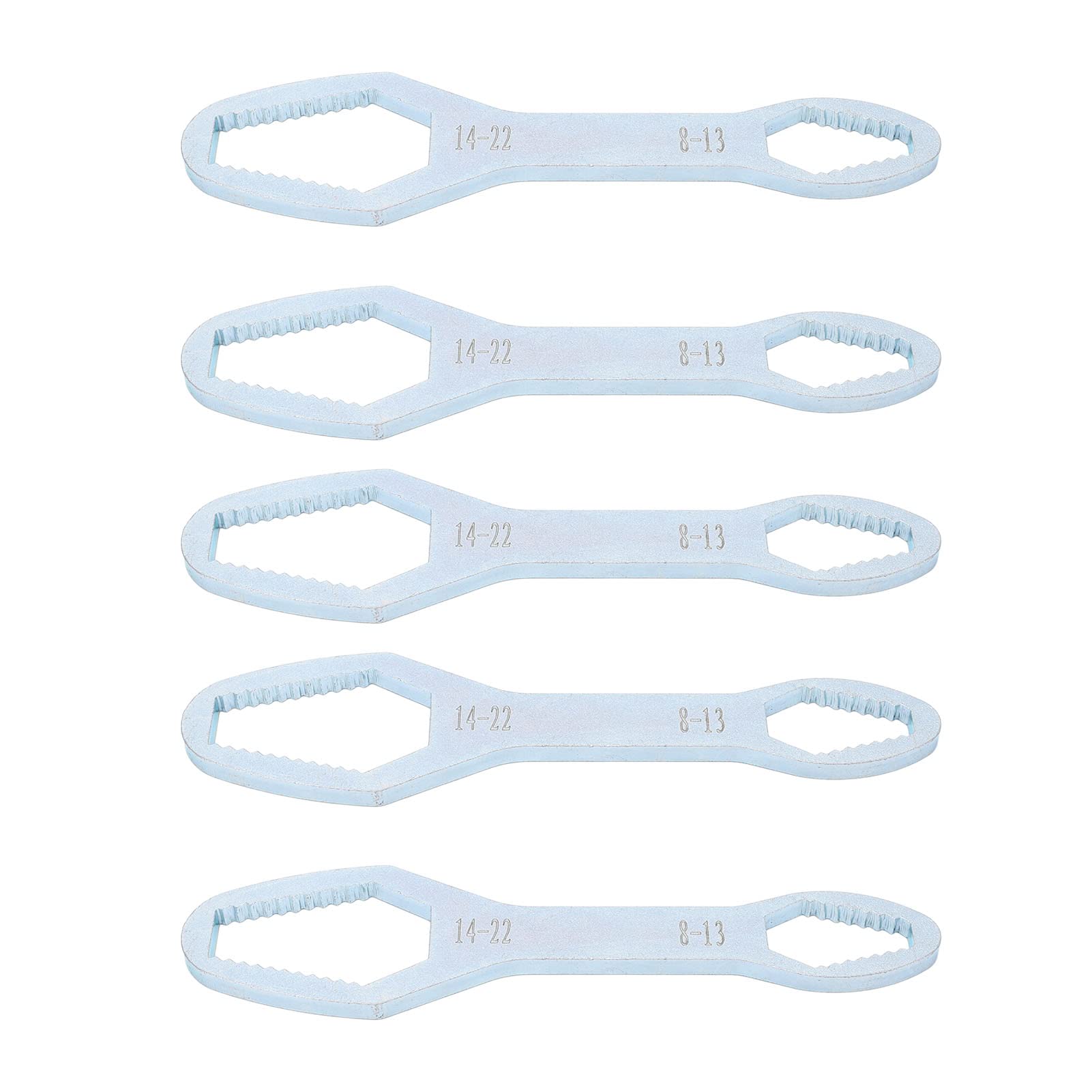 Set di Chiavi a Doppia estremità, Chiavi Autoserranti in Acciaio Legato, 5 Pezzi, da 8 Mm a 22 Mm, 160, Chiave a Doppia Testa per Riparazioni Domestiche, Auto, Bici, Moto, Manutenzione (#1)