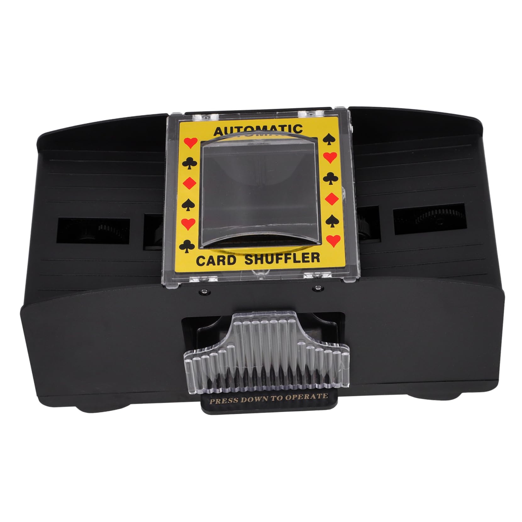 Vaguelly Automatischer Pokerkarten Mixer für 2 Kartendecks, Abs, Schwarz
