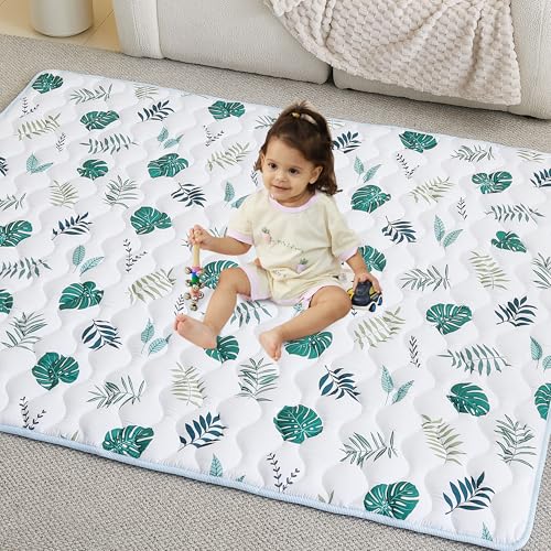 Image of Baby Play Mat, Extra Large&Thick Baby Mat for Floor, Foldable Padded Floor Mat for Baby