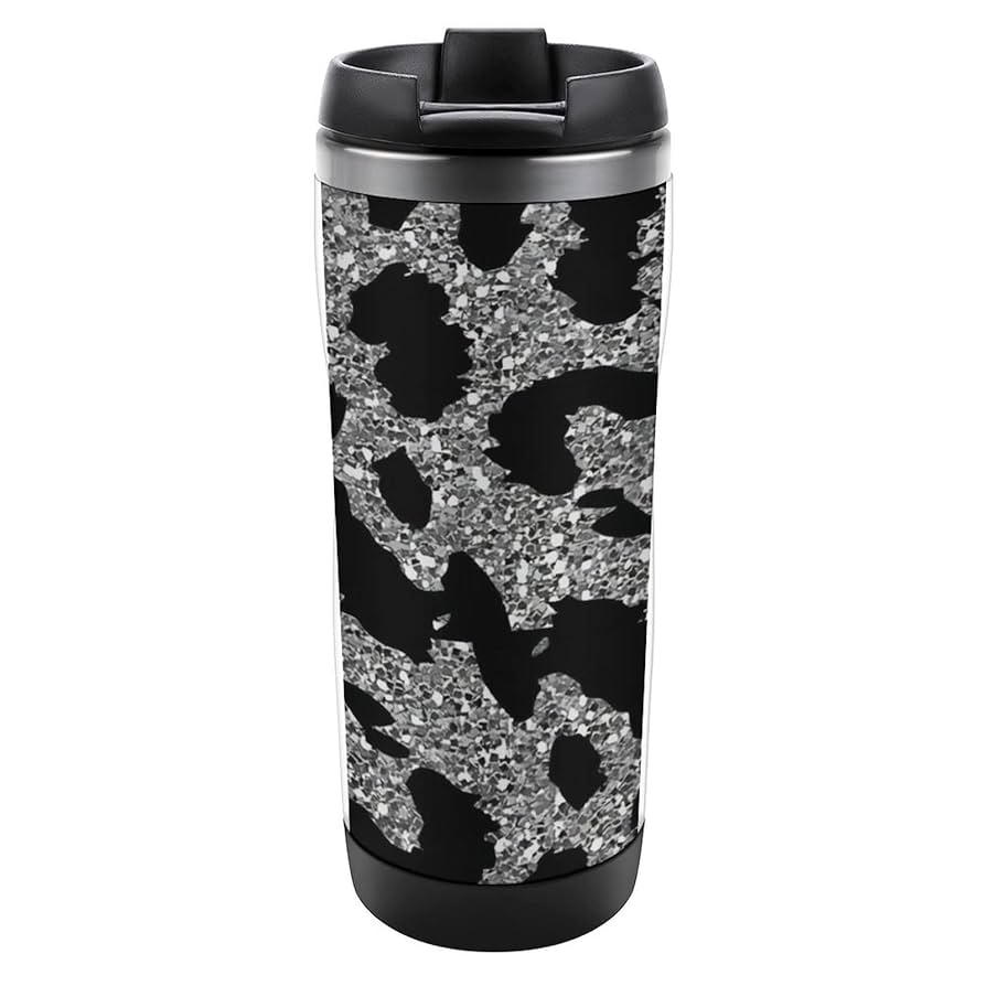 Amazon | 真空タンブラー きらきら輝く スパンコール ヒョウ柄