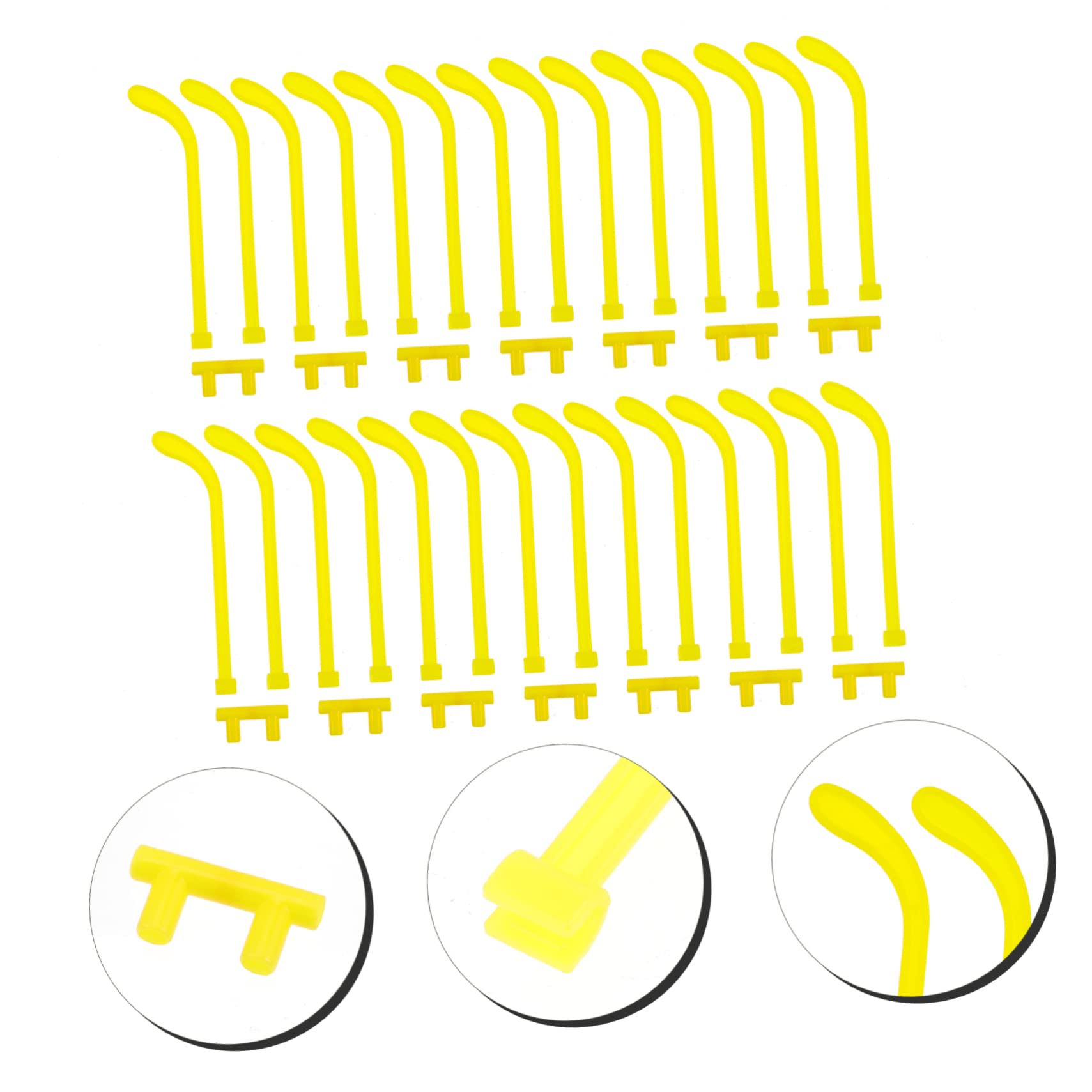 FRCOLOR Accessori Per Occhiali Fluorescenza 30 Pezzi Gambe Di Ricambio in Plastica Per Montatura Festa e Photobooth, Aste Sostitutive Leggere e Comode Per Occhiali Fai Da Te