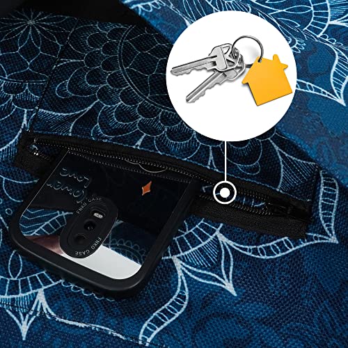 Yoga Mat Bag - Long Tote With Pockets - Holds More Yoga Accessories - Yoga Bag Fit Most Size Mats - Mandala Blue Yoga Mat Carrier #TOP3