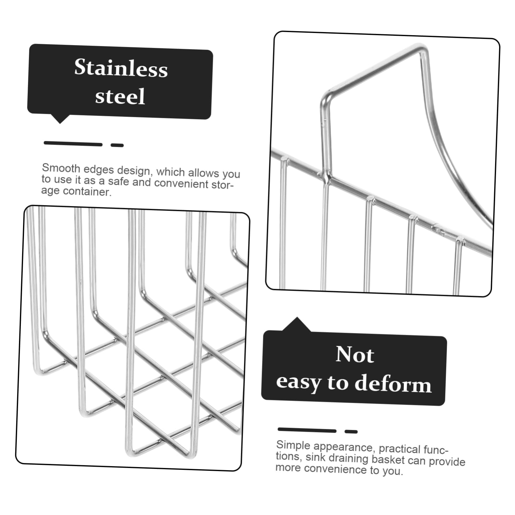 Cabilock 3 Piezas Fregadero escurridor sobre el Estante para Platos del Fregadero escurridor de Platos Sink Storage Rack Sink Organizer Filtro Esponja Fregadero contenedor de Almacenamiento