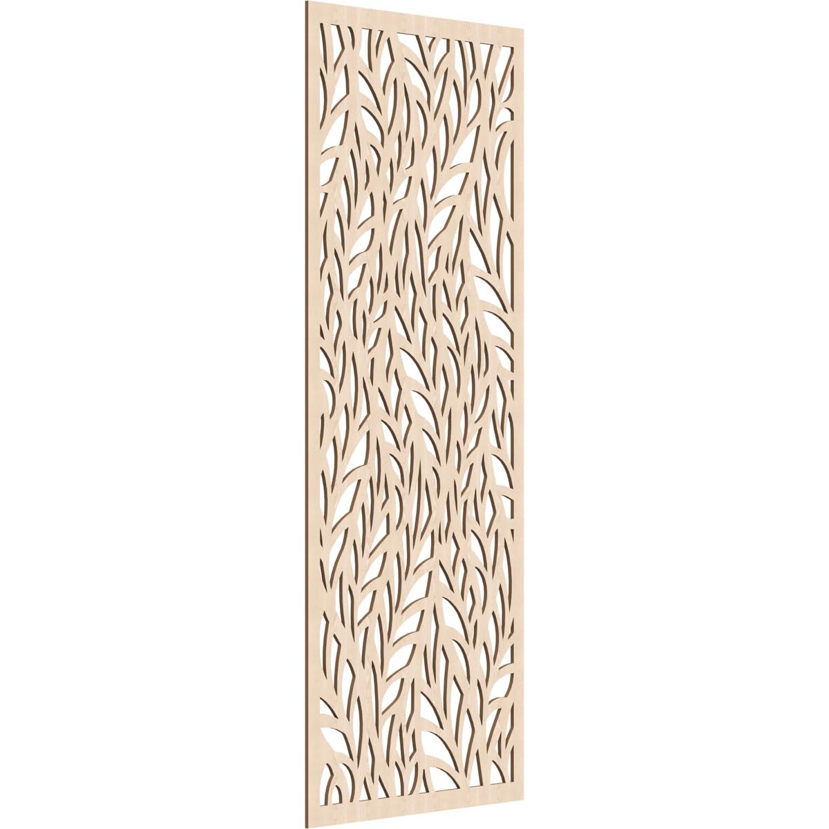 Ortonville Decorative Pierced Fretwork Wood Wall Panels, 35 3/8"W x 89 3/8"H x 3/8"T, Red Oak