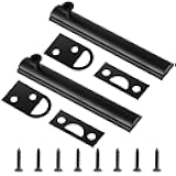 Lothee 2 Pcs Solid Brass Surface Bolts 6 Inch Slide Latch Door Lock Bolt with Screws Anti Theft Security Lock for Top of French Door Gates