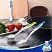 MR.SIGA Dish Brush with Long Handle Built-in Scraper, Scrubbing Brush for Pans, Pots, Kitchen Sink Cleaning, Pack of 3