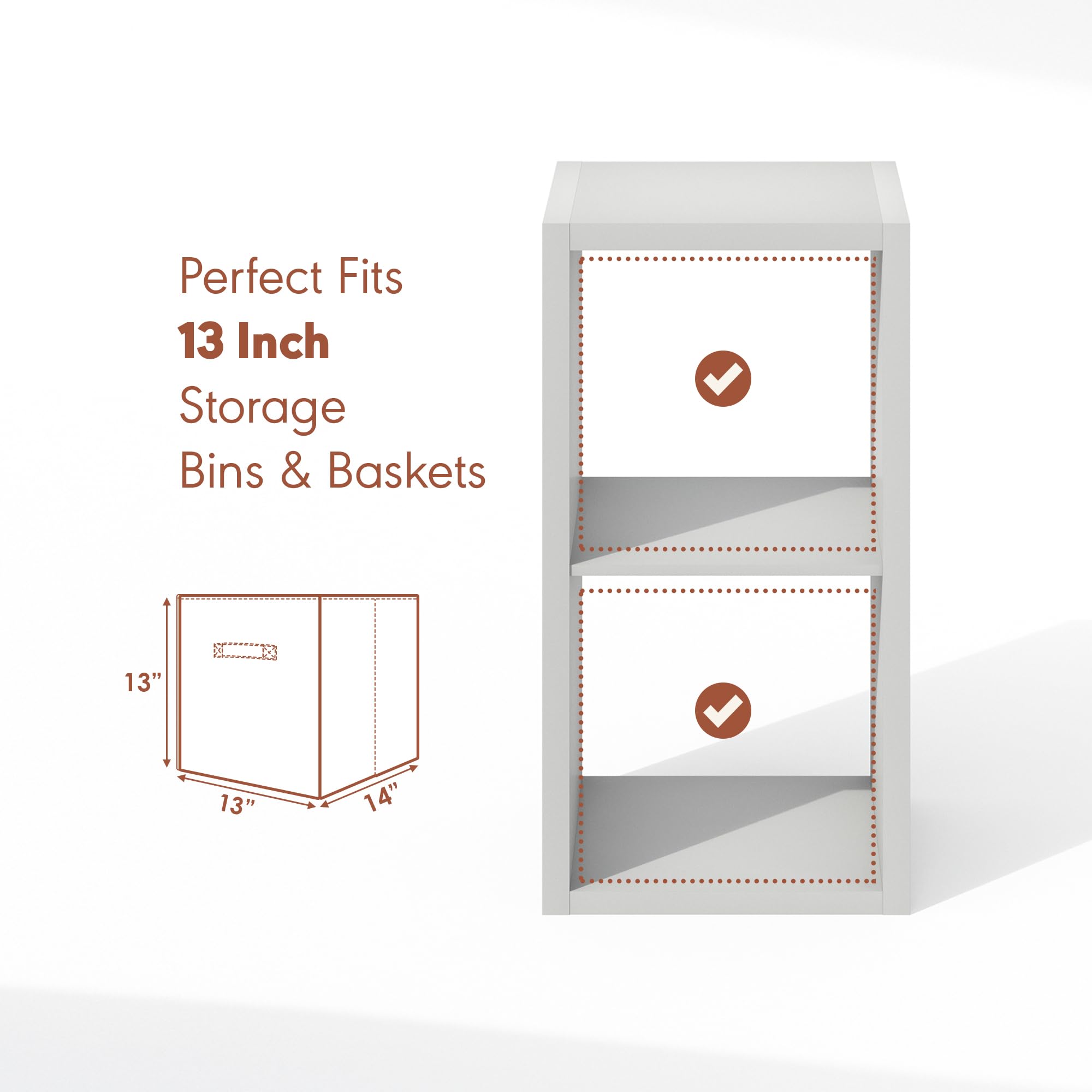 Furinno Cubicle Plattenspieler Regal mit Vinyl Aufbewahrung, 2-Würfel 1.2 Extra Dicke Vinyl Aufbewahrung, Offen Rückseitiges Medienregal für CD DVD Blueray Spiel Discs, für Wohnzimmer, Hellgrau