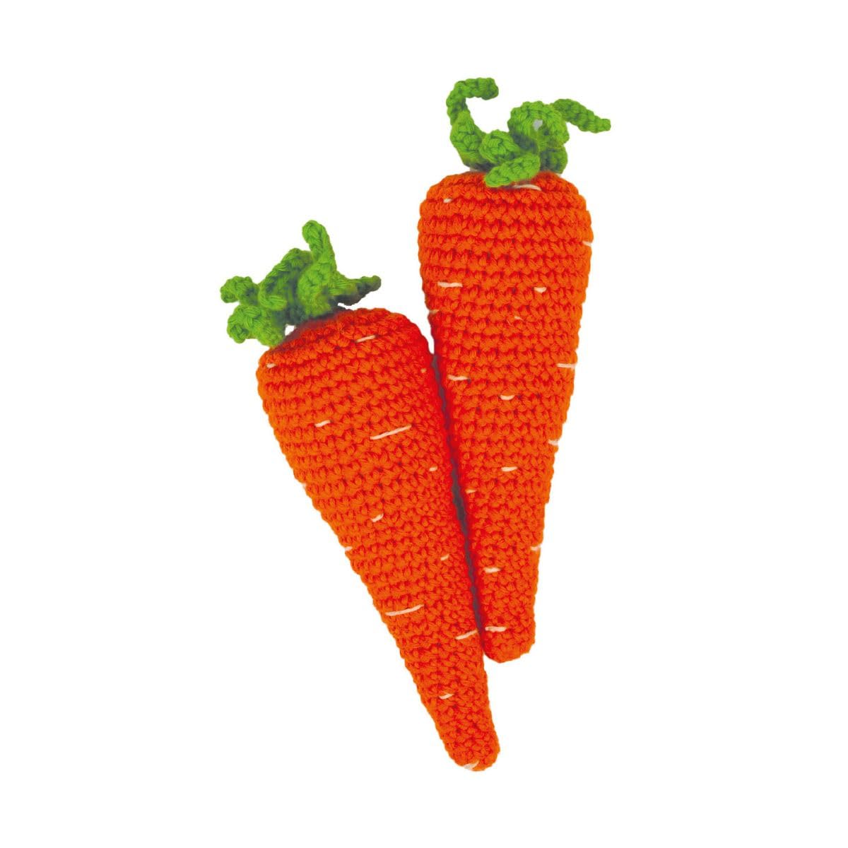 KNITTY CRITTERS – Easter – Carrots Orange| Beginner-Friendly Crochet Craft Kit with Recycled Yarn