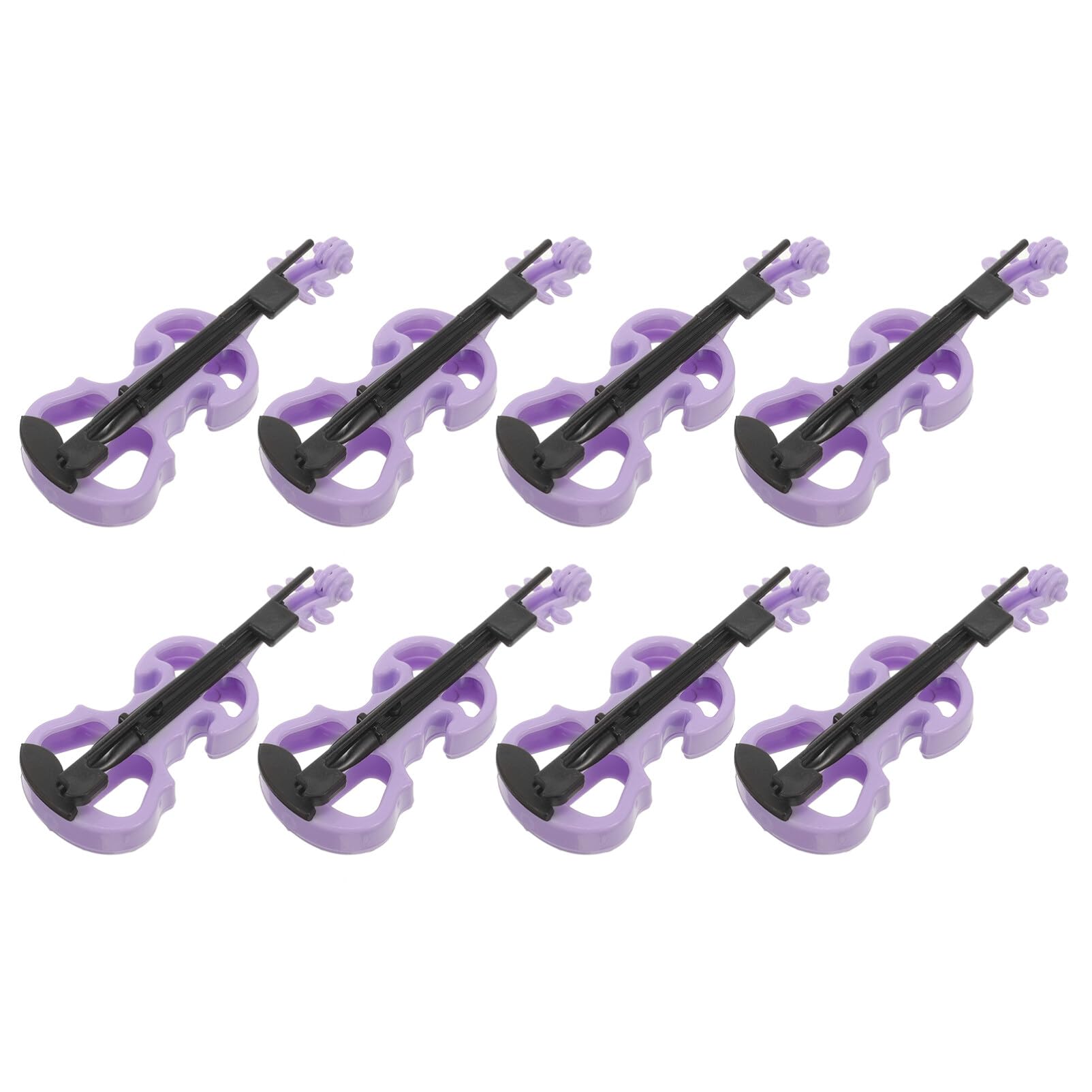 BESPORTBLE 10pcs Miniature Violin Mini Musical Instrument Model Simulation Dollhouse Violin Ornament for Mini House Table Holiday Tree Decoration Purple