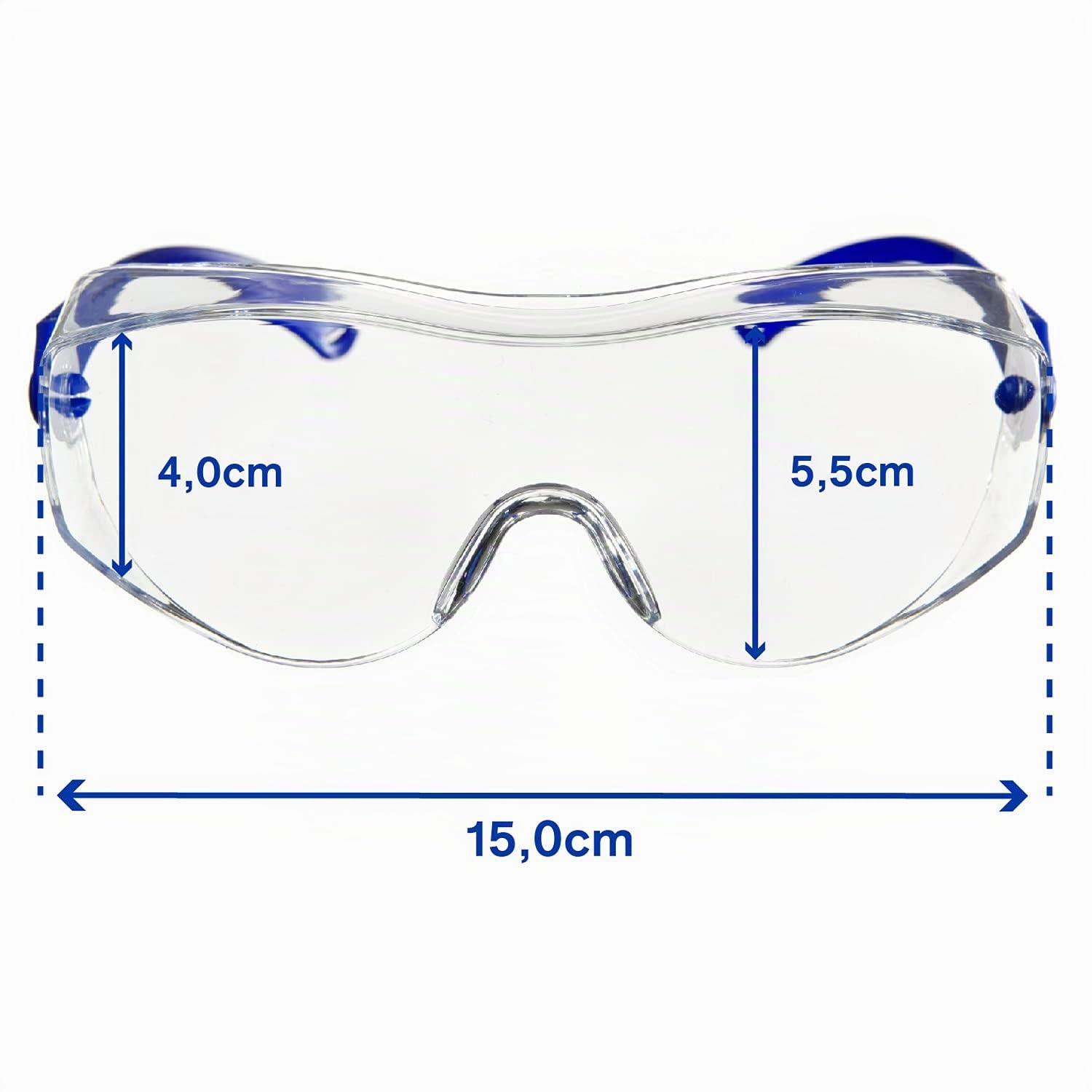 Dräger Gafas protectoras de trabajo X-PECT 8120 | Sobregafas aptas también para usuarios de gafas | antipolvo, antisalpicaduras y antiviento | Ligeras, cómodas y transparentes