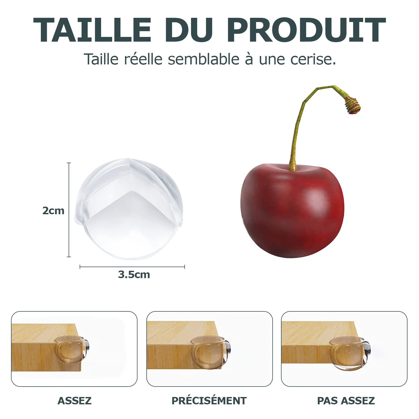 BillyBath Protections Coin de Table pour Bébé - Protections d'angle pour Meuble Sécurité Enfant pour Bureau, Berceau, Cheminée, Table, Coins & Bords Molles + sans Danger Rondes Pack de 12