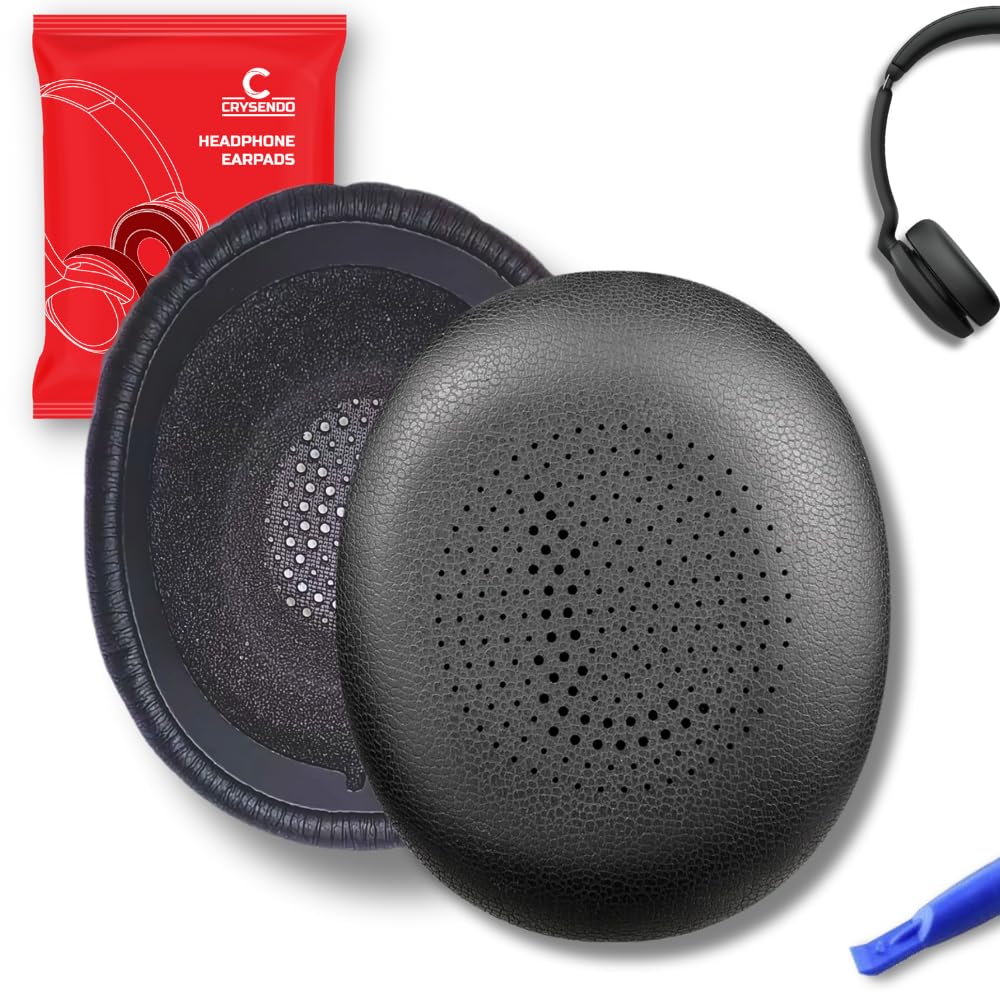 Headphone Cushion for J-abra Evolve2 30 Headphones | Replacement Ear Cushion Cover Ear Pads | Protein Leather & Soft Foam Ear Cushions (Black)