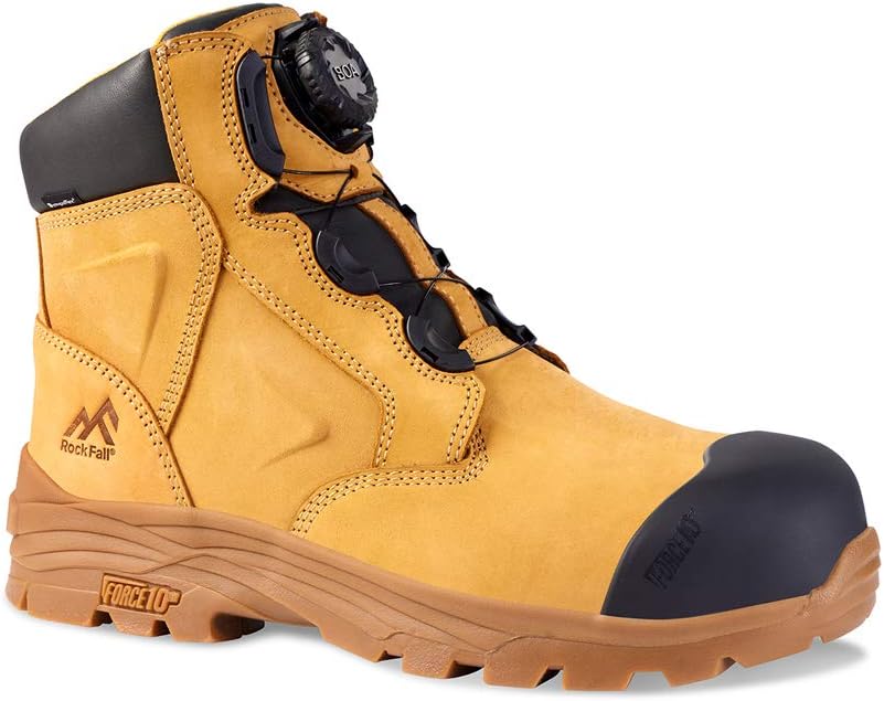 Rock Fall Unisex Kids Honeystone Construction Boot, Honey, 3 UK