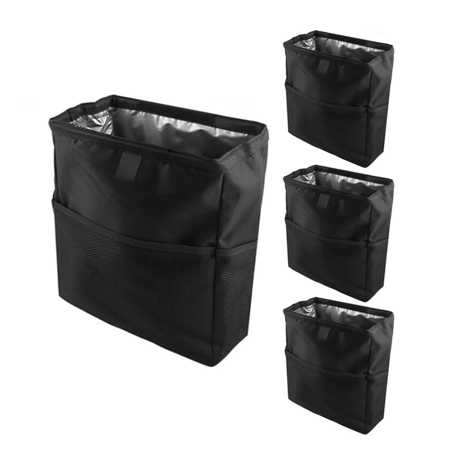 TNTGEBFVBG Car Bin Multifunctional Car Seat Back Organizer, Insulated Cooler Bag & Trash Bin, Waterproof Storage Pocket Cars Rubbish Bins(4pcs black)