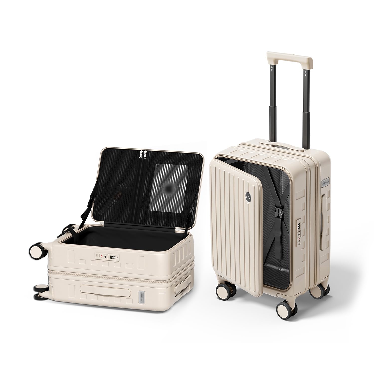 Top Opening Expandable Lightweight PC Hard Shell Suitcase 20 Inch Carry On Luggage with TSA Lock 360 Silent