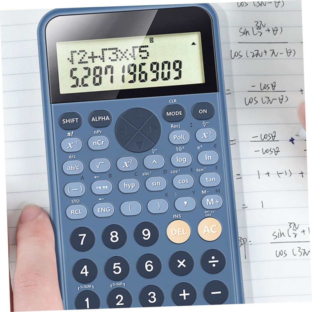 Lurrose Lot De 2 Calculatrices Électroniques Portables Et Pratiques pour Étudiants Grand Écran pour La Rentrée Scolaire Et La Comptabilité De Bureau