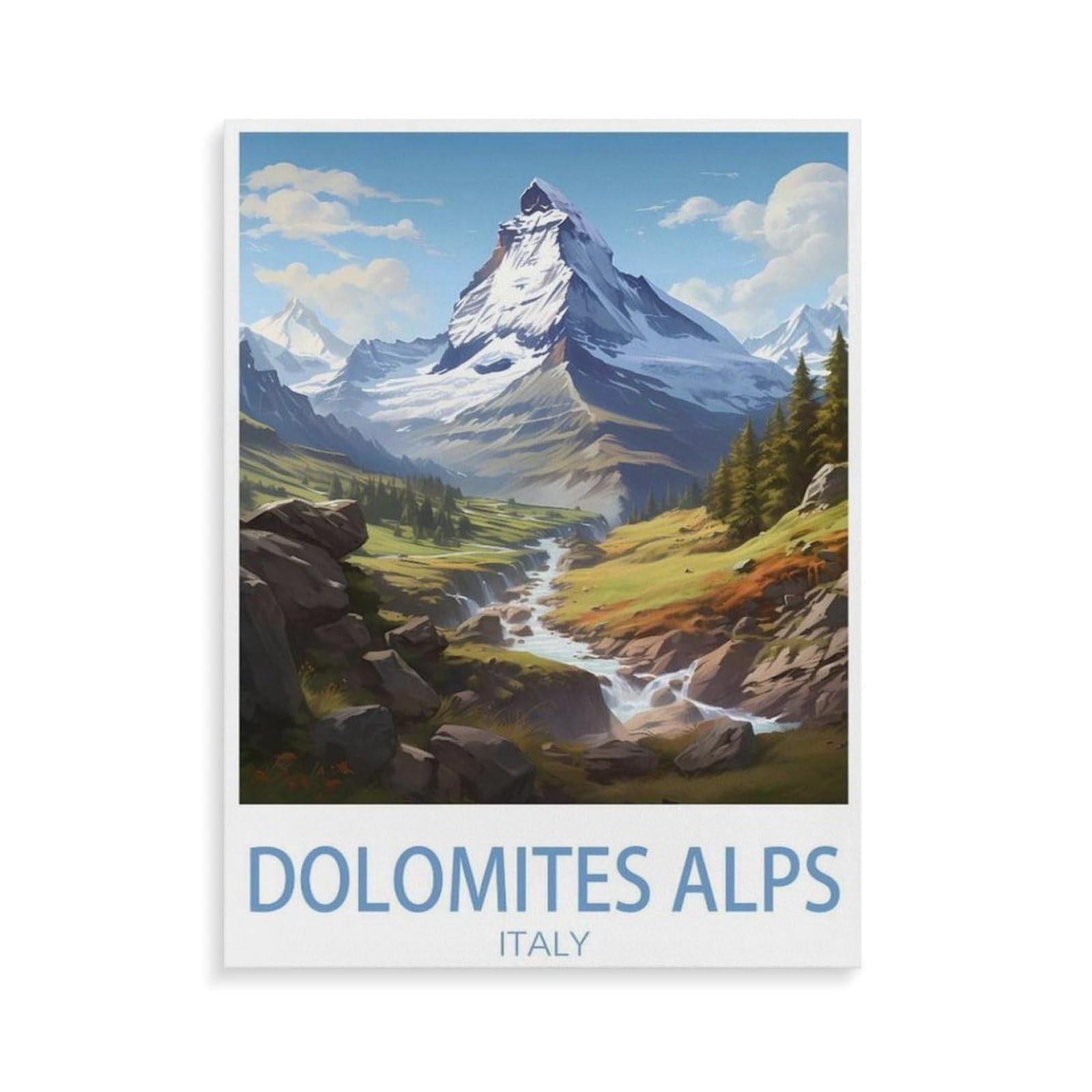 BEAYODKP Paint by Numbers，Dolomites Alps Italy ，Exquisite Oil Painting by Numbers Kits for Beginners(50x60cm-O81