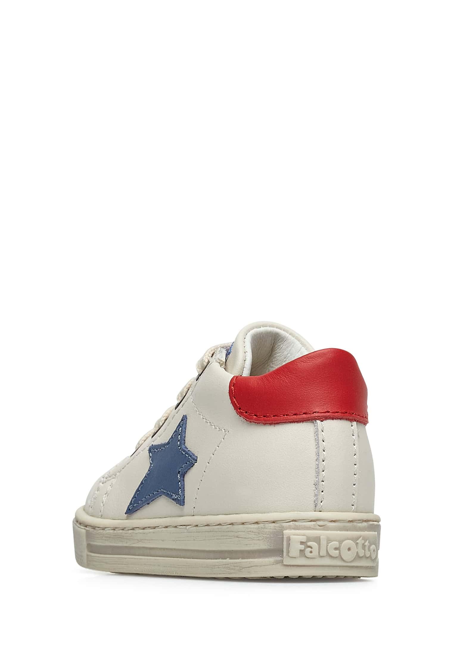 Falcotto Sasha-Sneakers in Pelle e Suede-Bianco