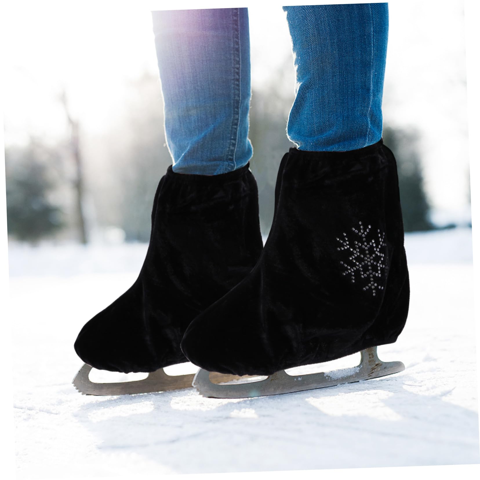 Protège-lames élastiques Pour Patins à Glace – Noirs, Réglables, Universels Femme/homme/enfant – Protection Anti-rayures Pour Hockey, Patinage Artistique