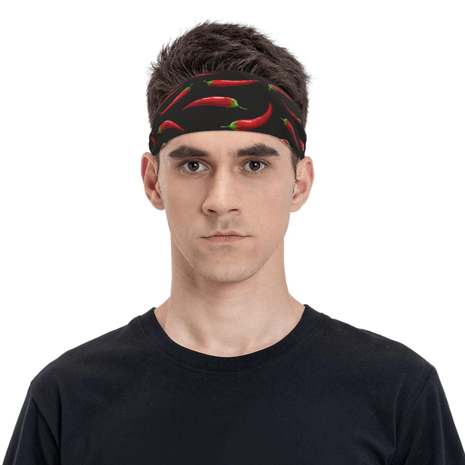 errtavt Red Hot Chili Pepper Men Sports Sweatbands Women Elastic Sweat Band Sports Headband for Athletic Cycling Running
