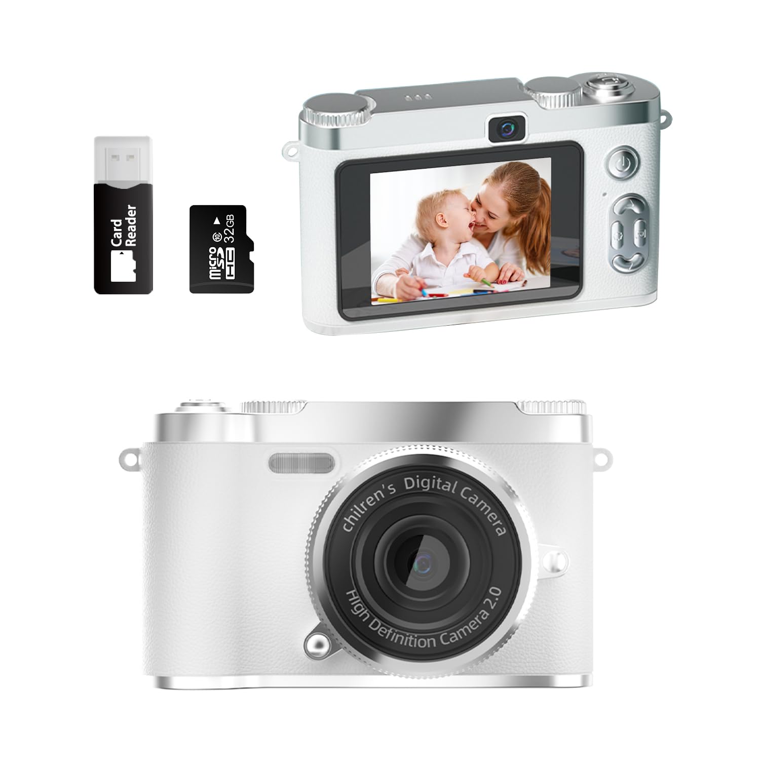 HEYMAO Compact Digital Camera 1080P HD Christmas Birthday Toys Gift for Age 3-12 Years Old Kids with 32G SD Card