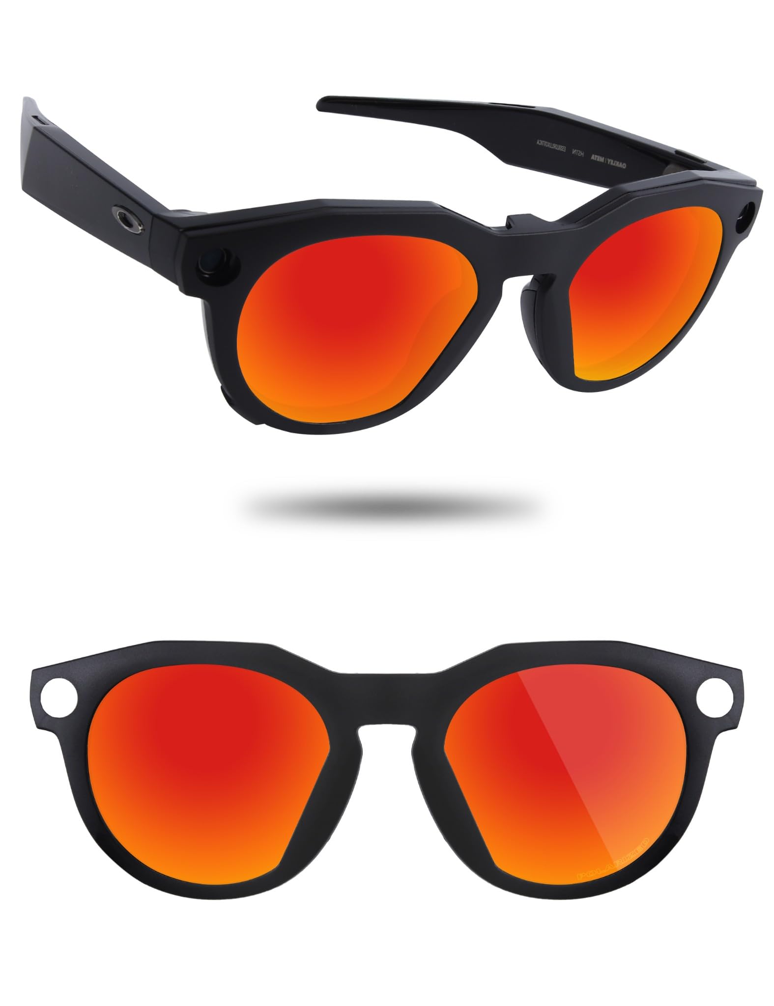 Fiskr Polaryzacyjne okulary przeciwsłoneczne z klipsem kompatybilne z Oakley Meta-HSTN OW8002 51 mm - ochrona przed promieniowaniem UV