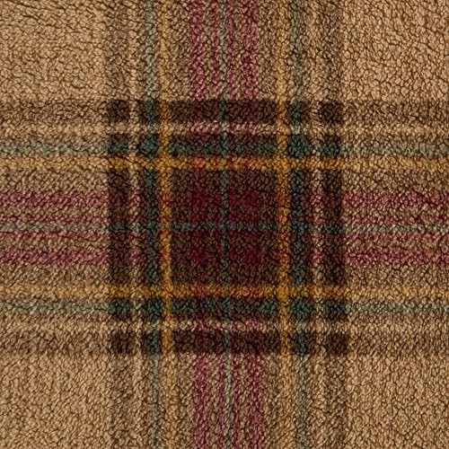 Image of Eddie Bauer - Oversized Throw Blanket 50x70, Reversible Plush Blanket for Couch or Bed, Holiday Room Decor (Holiday Plaid Red)