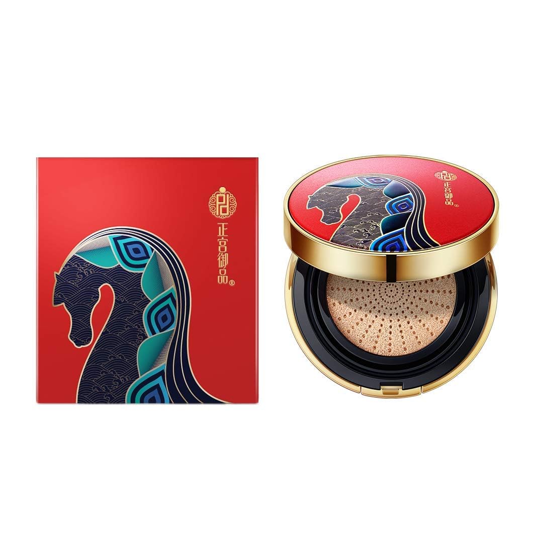 Palace Identity Pegasus BB Cushion Foundation - Flawless Coverage, Hydrating, Lightweight Formula - Perfect for Oily & and combination skin (Porcelain White, 10G)