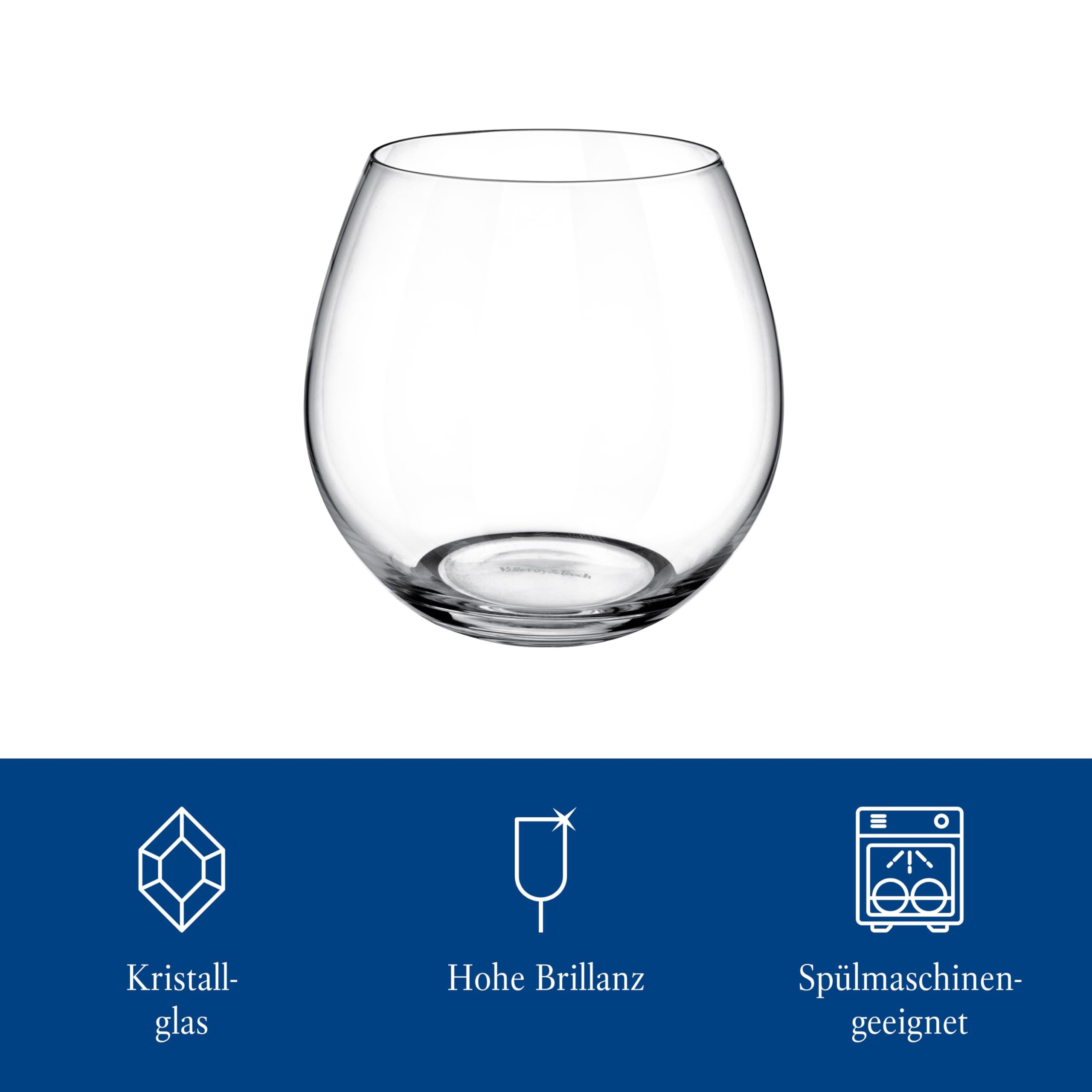 Villeroy & Boch - Entrée - Wassergläser Set 4x570ml Klar Spülmaschinenfest Für Alltag Besondere Anlässe Kristallglas Langlebig Stilvolle Gläser Für Getränke (Packung mit 2)