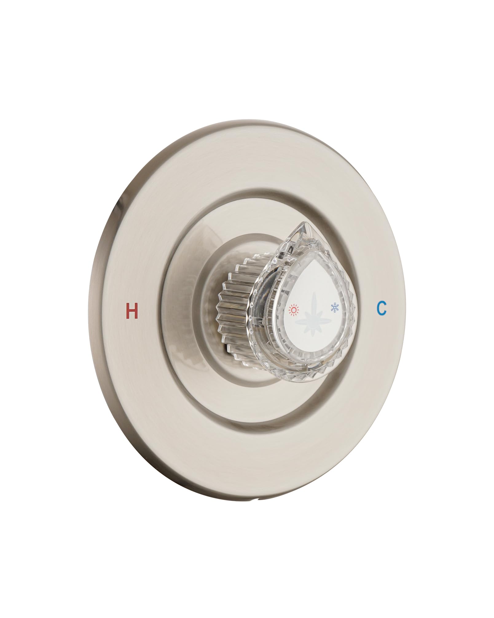 Shower Faucet Trim Kit Compatible with Moen Fit Chateau Valve Only, Pull-on Push-off Design Knob Handle, Brushed Nickel