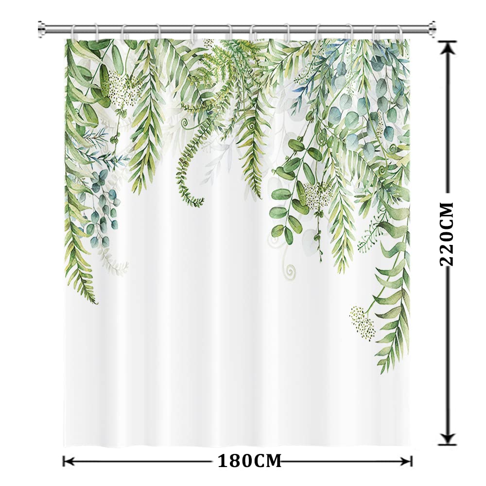 Uiiooazy Green Eucalyptus Shower Curtain - Image 3