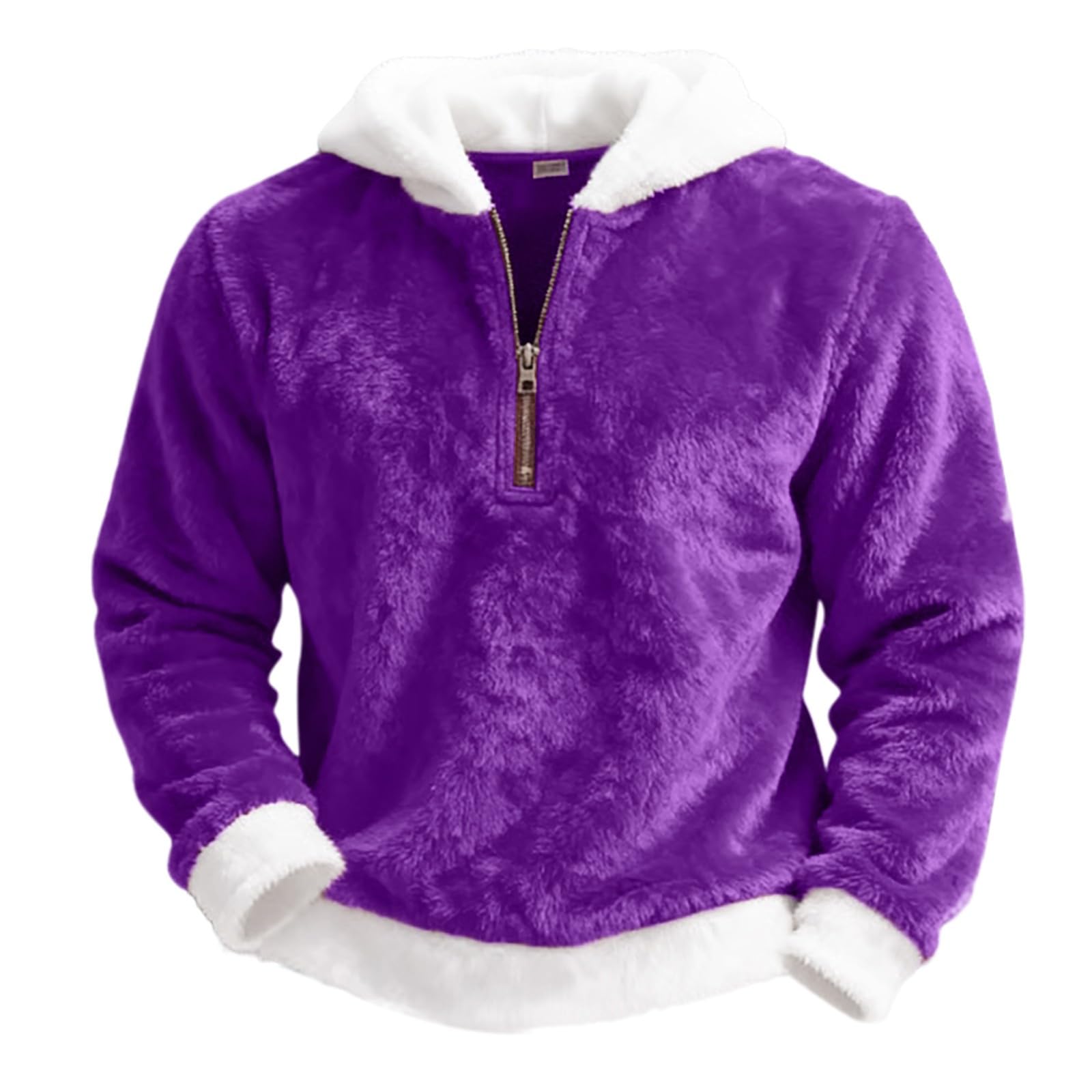 Sudadera Laboral Unisex con Capucha, De Forro Doble Faz, Cremallera, Cómoda, Informal Y Estilo. Chaqueta Verano Hombre (Purple, XL) Entrenamiento Boxeo Kit Pesca Completo Ropa Trabajo