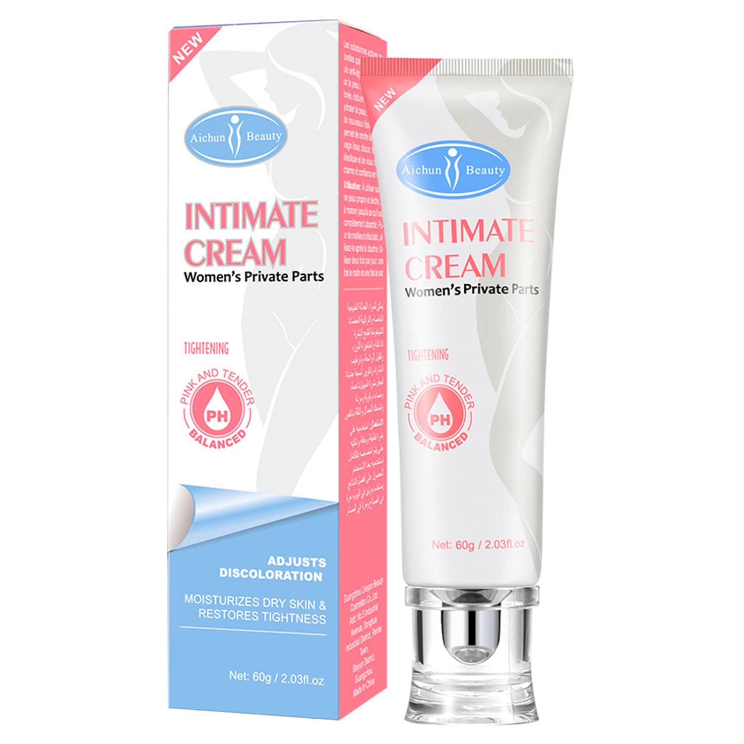 AICHUN BEAUTY Restore Vaginal Tightness Intimate Cream Private Parts Pink Tender PH Balanced Moisturizing Dry Skin Removing Odor 60g / 2.03fl.oz