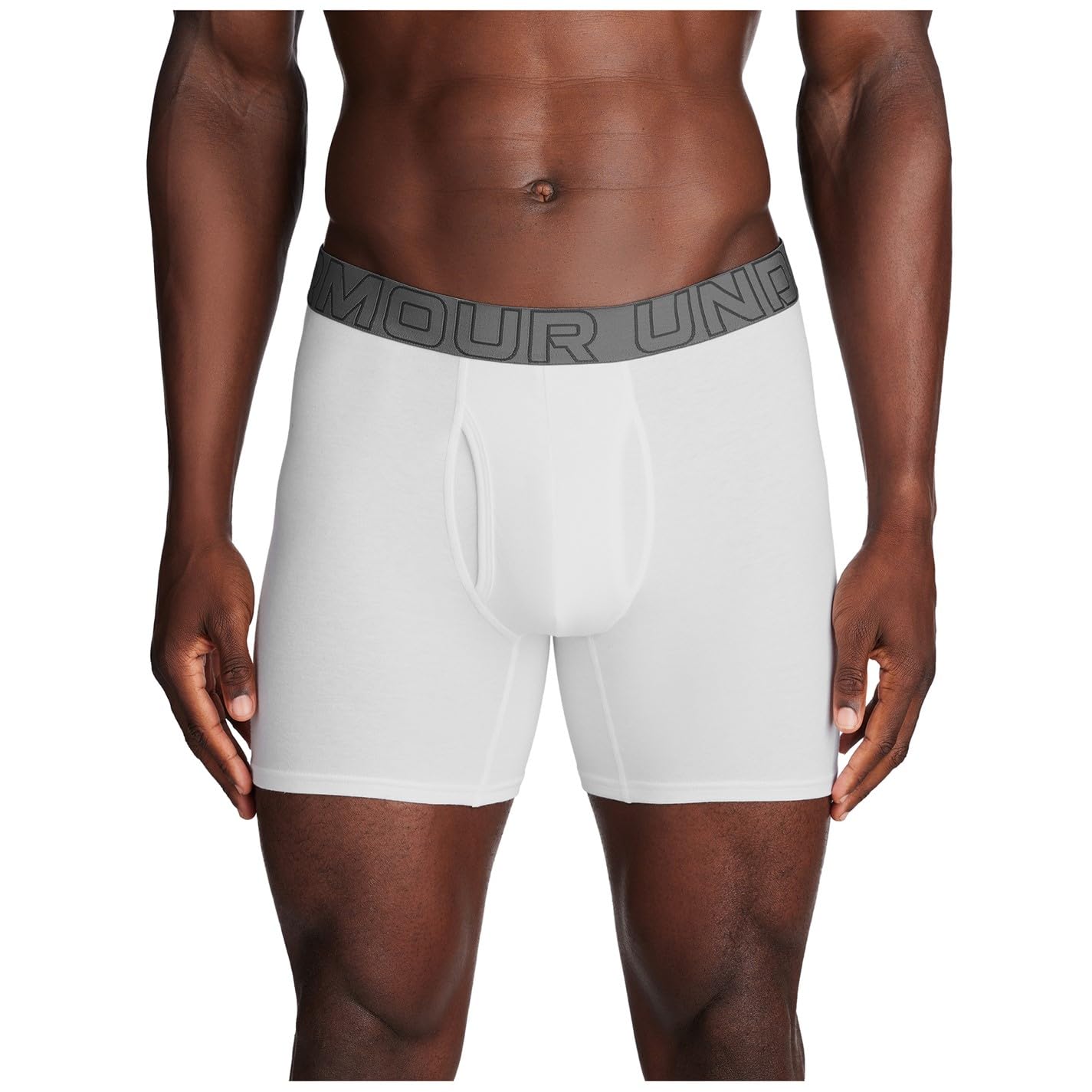 Under Armour Men's Performance Cotton 6" 3 Pack Solid Boxer Briefs Boxers Hombre (Pack de 3)