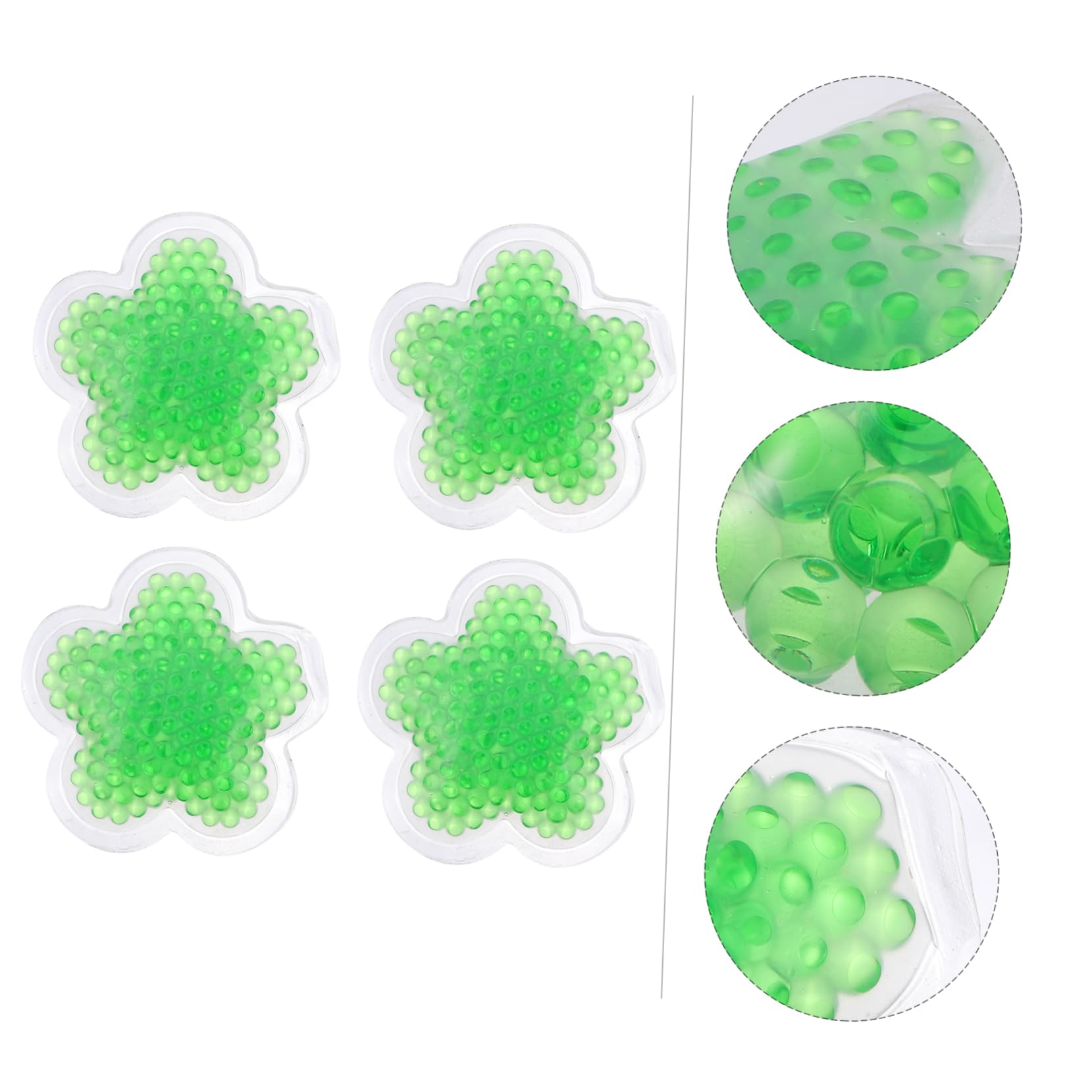 Borsa per Ghiaccio Gel Caldo/freddo 4 Pezzi in Pvc Verde | Riutilizzabile, per Kit di Primo Soccorso, Uso a Caldo e Microonde, Formato 4pezzi