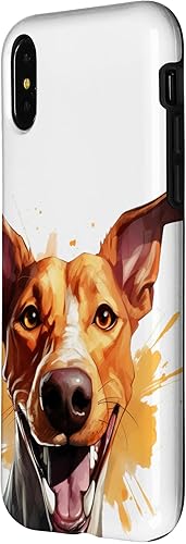 Miniatura 5 de iPhone 14 Podenco Canario Portrait  Estuche de ilustraciones en color retrato