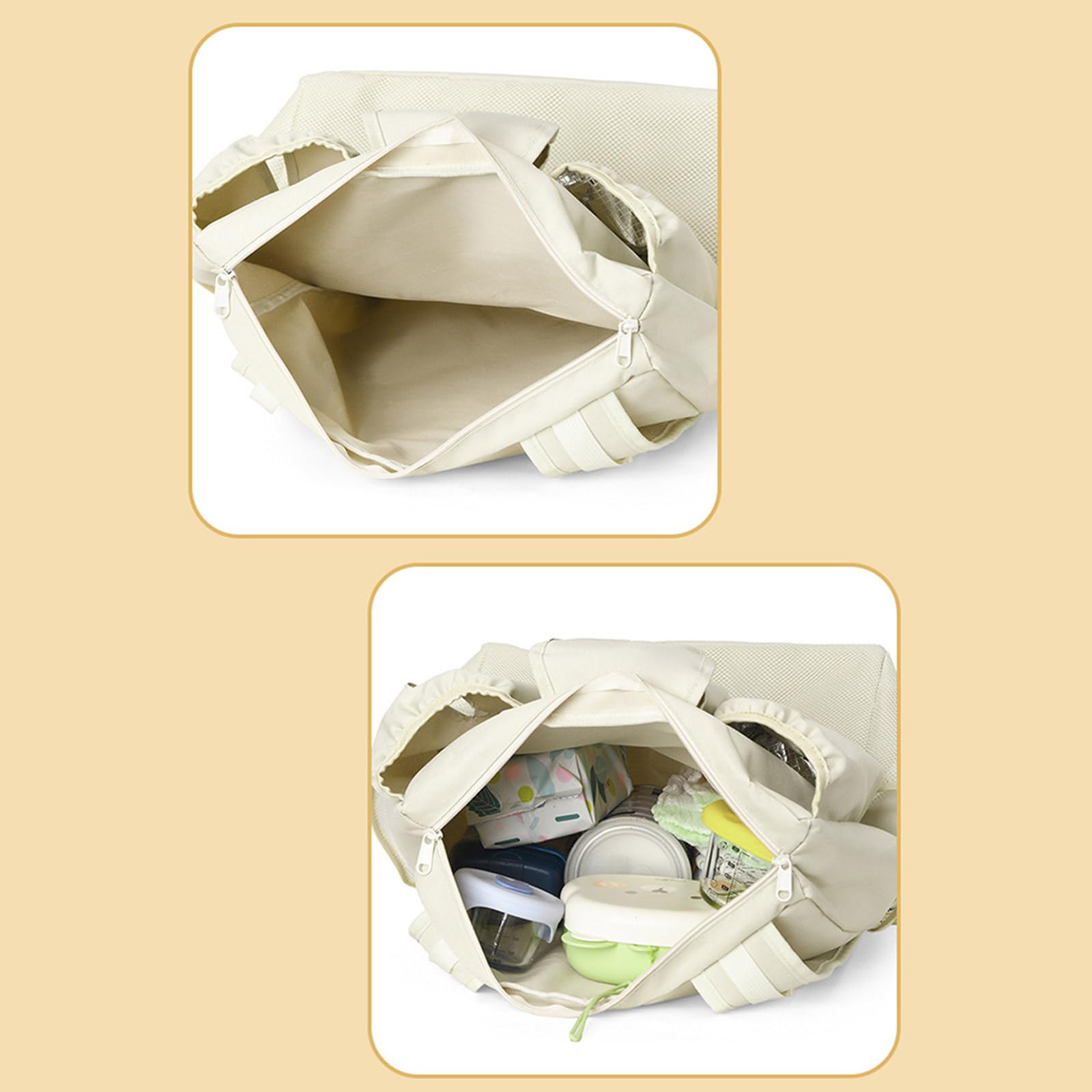 Borsa ergonomica da appendere al passeggino, per pannolini, salviette umidificate, bottiglie, in pratico tessuto impermeabile
