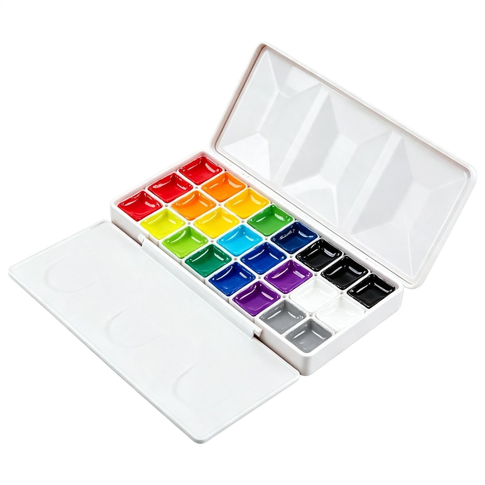 Tavolozza di pittura ad , con coperchio e vassoio magnetico per mescolare | Tavolozza di miscelazione ad acquerello per studio, casa, classe, scuola, laboratorio, disegno, pittore, pittore