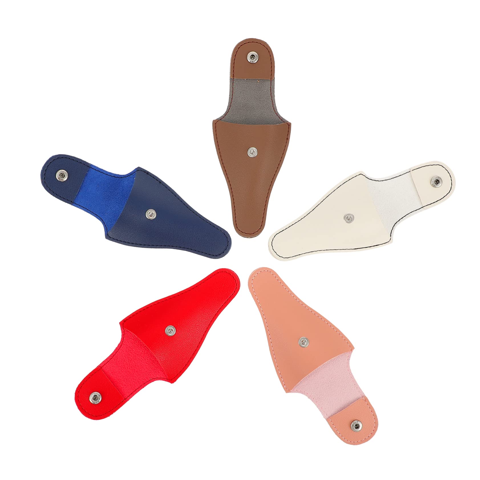 5pcs Nail Kit Cuticle Scissors Protective Cover for Nail Clippers Grooming Scissor Bag Tool Pouch