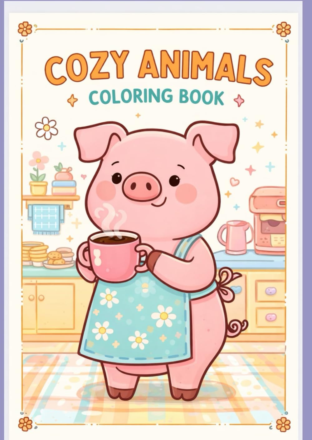 Cozy Animals Coloring Book: 25 Cute and Relaxing Pages of Adorable Animals Living Cozy Everyday Life