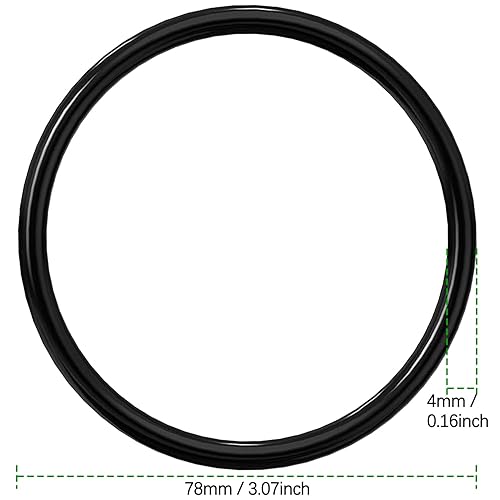 Miniatura 3 de 5 paquetes de cinturones de repuesto para vaso de rock, 3.071 x 0.157 in, color negro