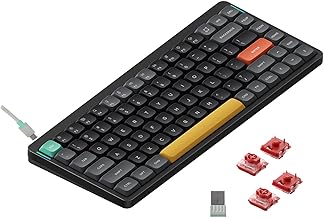 Air75 V2 Portable 75% low profile Mechanical Keyboard,Wireless Keyboard,Supports Bluetooth/2.4G/USB-C RGB Bluetooth Keyboards,Compatible with Windows/Mac OS/Linux Systems-Gateron Cowberry Switch