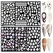 FLOFIA 6 Fogli Adesivi Unghie 300+ Nail Stickers Misti Autoadesivi Unghie Floreali Adesivi Unghie Fiori Farfalle per Decorazione Unghie Nail Art Fai da Te